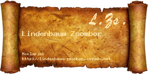 Lindenbaum Zsombor névjegykártya